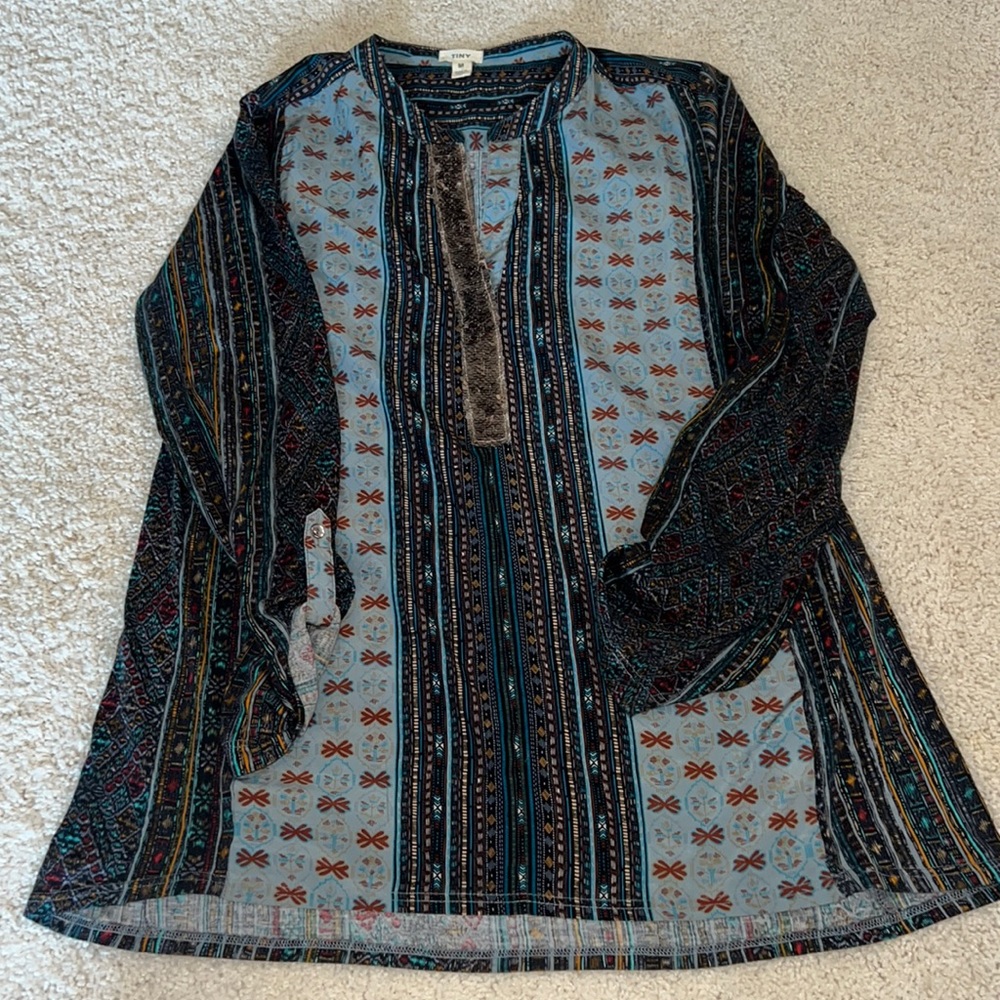 Anthropologie Tiny Devas Sequin Popover Tunic Blo… - image 2